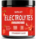 Elektrolyte Pulver Kein Zucker keine Kohlenhydrate, Keto Täglich Elektrolyt Getränke Mix, Kalium & Salz Hydration Pulver Elektrolyte Zero Calorie Zucker freie Elektrolytpulver, Erdbeer 50 Servierungen