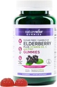 NatureWise Sambucus Elderberry Gummies - Sugar-Free - Tägliche Unterstützung für Kinder und Erwachsene*, mit Vitamin C, D3, Zink - Vegan, Glutenfrei, Non-GMO - 90 Count[45-Day Supply]