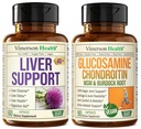 Leberreiniger Detox & Reparieren Milchdistle Supplement & Vegan Glucosamin Chondroitin MSM Joint Support Supplement