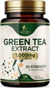 Grüner Tee Extrakt Kapseln 1000 mg - Standardisiert 45% EGCG & 98% Polyphenole - 3X Stärke Grüner Tee Pillen für natürliche Energie - Unterstützt Herzgesundheit, Kräuterergänzung, Vegan, Non-GMO - 120 Kapseln