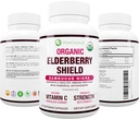 Max Strength USDA Organic Black Elderberry, Black Currant Extract & Echinacea | 3 in 1 Natürliche Immununterstützung & Vitamin C | Sugar-Free, Vegan-Friendly | Homeopathic Remedy | 60 Count