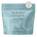 TRU ergänzt Hydration Komplette BCAA, Pflanzenbasierte Aminosäuren + Rosa Himalaya Salz, Elektrolyte & L-Carnitin, Vegan, Zero Calories, Keine künstlichen Süßungsmittel, 24 Portionen, Tropical Popsicle