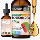 BIO KRAUTER Schisandra Berry Drops - Natürliche Schisandra Ergänzung für Mood-Unterstützung - Alkohol & Zucker freier Extrakt - 2 Fl.Oz.