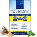 Reise Schlafhilfe | Holen Sie sich Jet Lag Relief, Restaurative Schlaf, Immununterstützung | Flug, Hotel Essential | 5-in-1 Formel w/Melatonin, Ashwagandha, L-Theanine, GABA, Lemon Balm | 20 Kapseln | Blister Packs