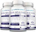 Genehmigte Wissenschaft Haare, Haut und Nägel - Unterstützungsergänzung - Biotin, Collagen, Vitamin B Complex, Silica, BioPerine - 180 Kapseln - 3 Monate Versorgung