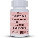 Türkei Tail 3000mg Lions Mane 3000mg Reishi 1500mg Pilzmischung mit Chaga Maitake Cordyceps Shiitake Field | Pilzmischung | Fokus Pillen - 90 Count (90 Count Pack von 1)