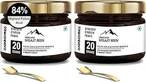 500mg Shilajit Supplement - Shilajit Pure Himalayan Organic Shilajit Resin mit höchster Potenz, Original Von Himalaya Harz mit 84+ Fulvic Säure