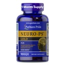 Puritan's Pride Neuro-PS® Gold Plus Neuro-SerineTM mit Gingko Biloba und DHA, Advanced Dietary Supplement for Brain Function, Health und Memory Support, 1 Monat Supply, 90 Rapid Release Softgels
