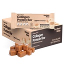 Perfekte Keto Bars - Die saubersten Keto Snacks mit Collagen und MCT. Ohne Zusatz von Zucker, Keto Diät Friendly - 3g Net Carbs, 19g Fat,11g Protein - Diät Food Dessert (Salted Caramel, 12 Bars)