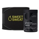 Sportforschung Creatine Monohydrate und Sweet Sweat Waist Trimmer - Schwarz und Gelb (klein)