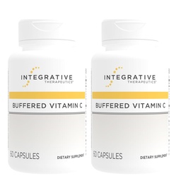 Integrative Therapeutik Gepuffertes Vitamin C - Antioxidante Unterstützungsergänzung für gesunde Haut & Connective Tissues* - Vegan & Glutenfrei - 60 Kapseln (2 Packung)
