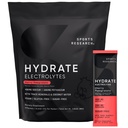 Sportforschung Hydrate Elektrolyte Pulver-Packets - Zuckerfrei & Natürlich mit Vitaminen, Mineralien und Kokosnüssen Wasser - Unterstützt Hydration - 16 Packungen - Kirsch-Granat