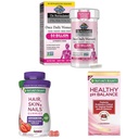 Garden of Life & Nature's Bounty Women’s Wellness Valentine’s Day Bundle- Digestive & Vaginal Health Support, Haar, Haut & Nails Pectin Gummies mit Biotin, Vaginal Probiotics mit Cranberry, 30-200ct