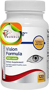 Equate Vision Formel mit Lutein - Advanced Eye Health Nahrungsergänzung, 120 Tabletten - Unterstützt Vision Klarheit, Antioxidantienschutz und Augen-Wellness + Sticker erstellen