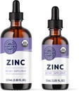 Vimergy USDA Organic Zinc (115mL) e (55mL) Bundle
