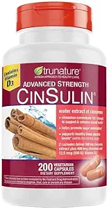 OProCyn Tru Nature Cinsulin Advanced Strength Cinnamon Extract 500mg, 200 Vegetarian Capsules