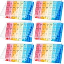 Hsei 6 Pack Wöchentliche Pille Organizer Box 4 Mal am Tag 7 Tag wasserdicht Pille Fall Big Medication Box Reisen Tagesbehälter für Vitamine Fischöl Ergänzungen