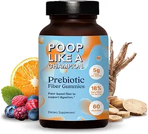 Poop Wie ein Champion Probiotic Gummies für Kinder – USDA Organic, Vegan, Non-GMO, Gentle Digestive Health Support, 60 Gummies