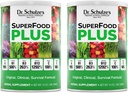 Dr. Schulze's SuperFood Plus | Vitamin and Mineral Herbal Konzentrat | Tägliche Ernährung | Glutenfrei und nicht-GMO | Vegan | 14 Unze Pulver | 2-Pack