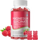 Magnesium-Glycinat-Gummi 700mg, Zuckerfreies Magnesium-Glycinat, Magnesium-Komplex-Kalium-Ergänzung mit Kalium, VitaminD, B6 für Kalorien-Unterstützung und Schlaf für Erwachsene - 60 Himbeer-Gummi