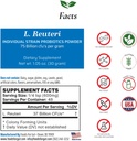 Lactobacillus Reuteri Probiotic Powder 75 Billion cfu's | Made in USA | No Additives | Direct from Manufacturer | No Third-Party Storage | Verdauungs- und Immununterstützung | L. Reuteri | 30 Gramm (1.05 OZ)