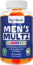 Feel Great Vitamin Co. Herren Multivitamin Gummis, verpackt mit Vitamin A, B-6, B-12, Biotin, C, D3, E, Iodin, Folsäure, Zink. Hergestellt in den USA. 45 Tage Lieferung