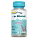 SOLARAY SharpMind Mood Support Supplement, Nootropic für Entspannung und Stress Relief, Zembrin, Heilige Basilikum, Lithium 5mg, Bio Reishi Pilz, 60 Tage Garantie, 30 Servietten, 30 VegCaps
