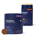 PetLab Co. Paw & Probiotic Bundle: Dog Paw Balm, um trockene, gecrackte Schmerzen zu unterstützen 2.4 Unzen & Dog Probiotics für Gut Health, Saisonale Allergien, Haut & Ohr Hefe 30 Count