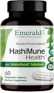 Emerald Labs HashiMune Health - Vegane Schilddrüse & Immununterstützungsergänzung - Inklusive SelenoExcell Selenium & Myo-Inositol - 60 Gemüsekapseln (30-Tage Versorgung)