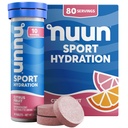 Nuun Sport Elektrolyt Tabletten mit Magnesium, Kalzium, Kalium, Chlorid & Natrium, Gluten Free & Vegan, Citrus Fruit, 8 Pack (80 Portionen insgesamt)