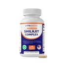 Vitamatic Shilajit Complex Capsules, Hergestellt mit Ashwagandha, Rhodiola, Ginseng, Cordyceps, Ginkgo, Nettle, Turmeric - 120 Veggie Capsules - Extra Strength Shilajit Extract für Männer und Frauen