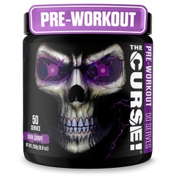 Der Fluch! Pre Workout Pulver für Männer & Frauen, Koffein, Beta-Alanin, Kreatin, L-Citrulline, 50 Servierungen, Dunkle Grape Flavor – Boost Energy, Strength & Focus