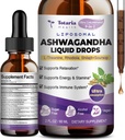 Totaria Liposomal Ashwagandha Flüssigkeitstropfen (7% Withanolides) w/Soursop Bitters, L-Theanin, Magnesium, Shilajit, Maximale Absorption, Natürliche Energie, Cortisol Gesundheit für Frauen und Männer, Non-GMO, 2 Fl Oz