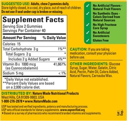 Nature Made B12 Energy Gummies 80 Count, (Pack of 2), flavor may vary.