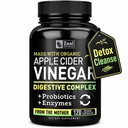 Bio Apfel Apfelessig Kapseln + Verdauungsenzyme & Probiotika (1500mg | 120 Kapseln) Rohe Apfelessig Pillen & Fiber Supplement für Gut Gesundheit, Immununterstützung, Verdauung & Detox Cleanse