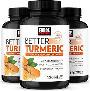 FACTEUR DE FORCE Meilleur supplément de soutien de joint en 3 paquets avec hydroCurc Turmeric, soutien de joint de force clinique, 360 comprimés, emballage blanc