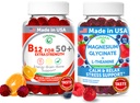 Lunakai USA Made Vitamin B12 für Erwachsene 50+ & Magnesium Glycinate Gummis Bundle, unterstützt Energie, Stimmung, Entspannung & Stress Relief, Non-GMO, Vegan, 60ct