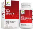 Terry Naturally HRG80 Red Ginseng Male Power - Blutzirkulation & Endurance Support Supplement - Nahrungsergänzung mit Ginseng & Zink - Kräuterergänzung für Energieunterstützung - 48 Kapseln
