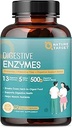 NATURE TARGET Verdauungsenzyme für Frauen-Men für Verdauung mit Probiotics & Prebiotics für Gut Health & Immune Support, Hilfe Protein, Carb, Fiber, & Dairy Digestion