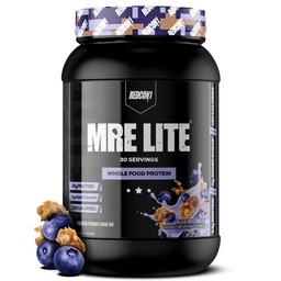 REDCON1 MRE Lite Whole Food Protein Powder, Blueberry Cobbler - Low Carb & Whey Free Meal Ersatz mit Animal Protein Blends - Einfach zu digest Ergänzung mit MCT Ölen hergestellt (30 Portionen)