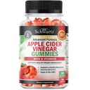 Apple Cider Essig-Gummien für Gewichtsverlust - ACV-Gummien mit der Mutter für Damen und Herren - Energie Boost Bloat Digestive & Immune Unterstützung - Vitamin B12 B6 B9 Folsäure - Vegan Detox Cleanse -90Ct