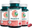 Neuriva Original Brain Health Support Erdbeer-Gummien (50 Count), Brain-Unterstützung mit Phosphatidylserine & Decaffeiniert, Klinisch bewährte Kaffee-Kirche (Pack mit 3)