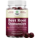 Flow Boosting Beet Root Gummies - Beet Gummis für Erwachsene Nitric Oxide Energy & Heart Health Support mit Grapeseed Pomegranate & Vitamin B12 - Vegan Non-GMO & Gluten Free (1 Monat)