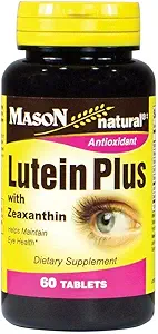 Mason Natural Lutein Plus mit Zeaxanthin für Augengesundheit Tablets, 60 Zähler
