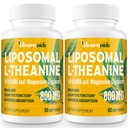 L-teanina 800mg Supplemento con Glycinate GABA e Magnesio - Composto naturale, sonno e relax (120 Softgels)