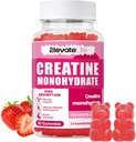 ElevateLife Creatine Monohydrate Gummie 5000mg für Männer & Frauen, Chewables Creatine Monohydrat für Muskelkraft, Muskelaufbau, Energie-Boost, Pre-Workout-Ergänzung(90 Count)-Strawberries