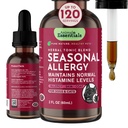 Animal Essentials Saisonale Allergy - Formuliert mit Nettle Leaf, Eyebright Kräuter, Licorice und Burdock Root, Kräuterformel für Hunde und Katzen, Bio Kräuter, natürliche Vitamine und Mineralstoffe - 2 fl oz