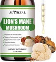 Lions Mane Liquid - Gehirnunterstützung, Energie, Gedächtnis & Fokus - Zucker & Alkoholfreie Lions Mane Supplement - 2 Fl OZ, 2 Monate Versorgung