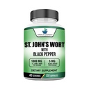 Amerikanische Standard-Ergänzungen St. John’s Wort 1800mg Pro Servieren mit schwarzem Pfeffer Obst-Extrakt - Vegan, Glutenfrei, Non-GMO, 120 Kapseln, 40 Portionen