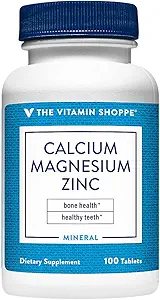 Calcium, Magnesium, & Zink mit Vitamin D - Unterstützt gesunde Knochen & Zähne (100 Tabletten)